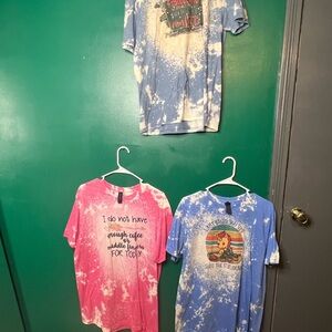 Gildan Blue and Pink Graphic Tees -Set of 3!